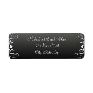 Black and White Return Address Labels