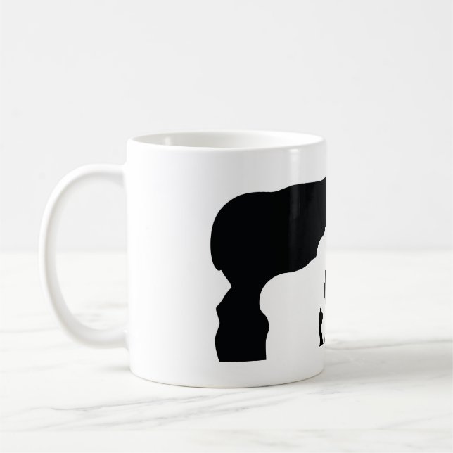 Black and White Rhino Coffee Mug (Left)