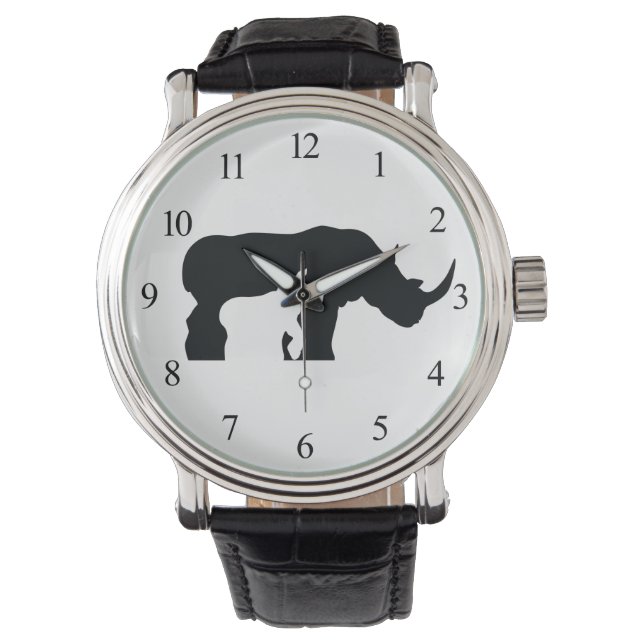 Black and White Rhino Watch (Front)