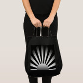 Black and White Rising Sun Tote Bag (Front (Product))