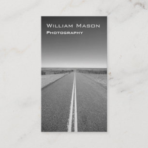 Black and White Road Photography - Business Card