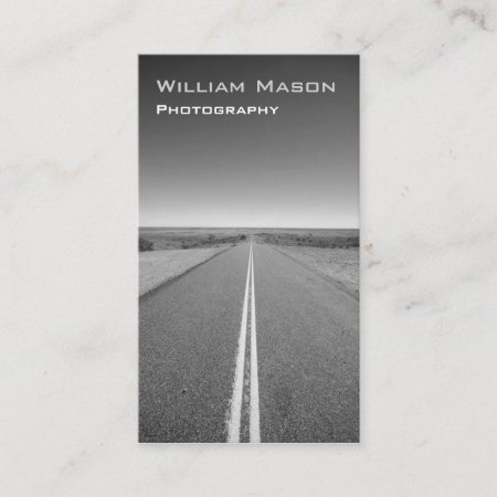 Black And White Road Photography - Business Card