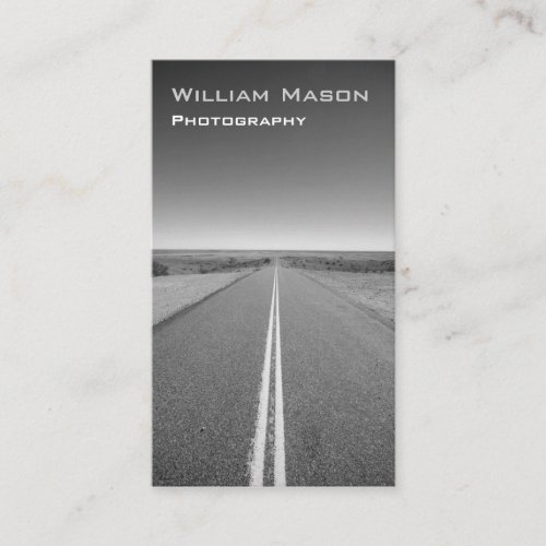 Black and White Road Photography _ Business Card