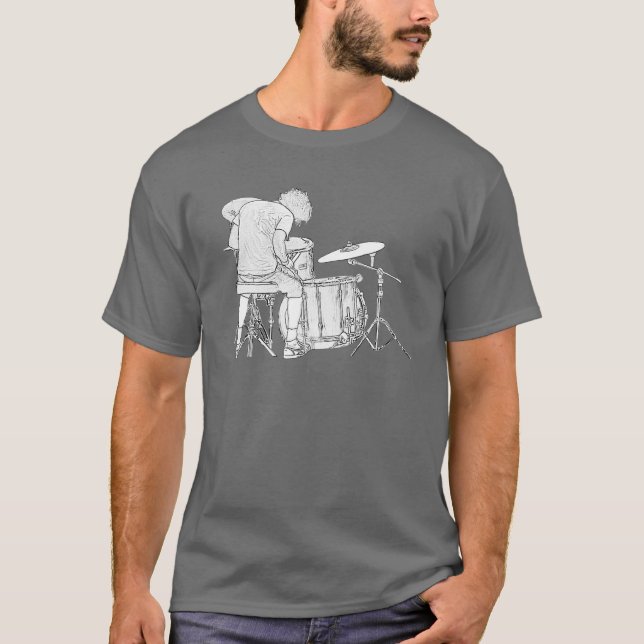 Black and White Rock Guy T-Shirt (Front)