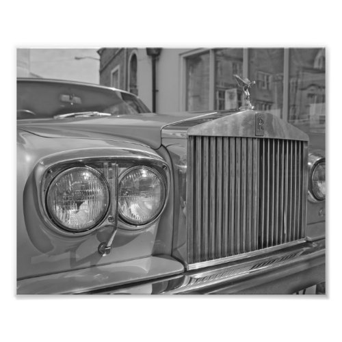 Black and White Rolls Royce Photo Print