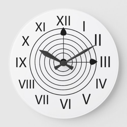 Black and White Roman Clock 