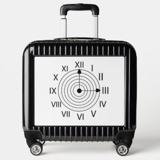 Black and White Roman Clock Design
