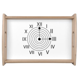 Black and White Roman Clock Design