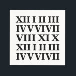 Black and White Roman Numeral Party Napkins<br><div class="desc">Black and White Roman Numeral Party Napkins originally designed by Nisha Prabhu. Elevate your party decor with our Black and White Roman Numeral Party Napkins. Featuring a stylish and timeless Roman numeral design in classic black and white, these napkins add a sophisticated touch to any celebration. Perfect for birthdays, anniversaries,...</div>