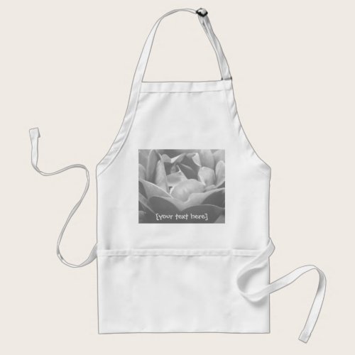 Black And White Rose Adult Apron