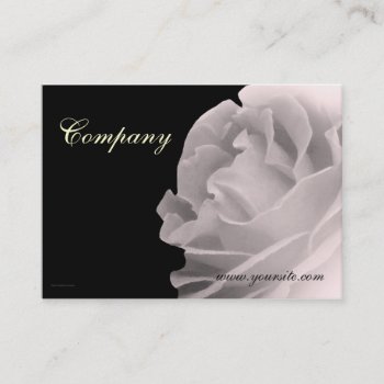 Black And White Rose Business Card by profilesincolor at Zazzle