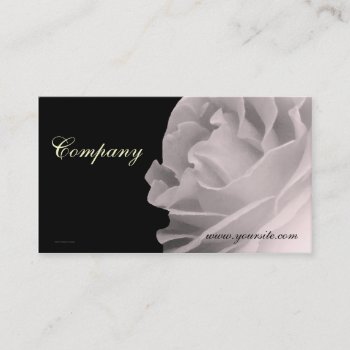 Black And White Rose Business Card by profilesincolor at Zazzle