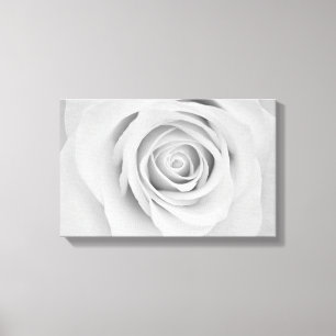 Black and white rose flower Canvas print