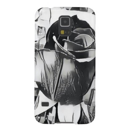 Black and White Rose Samsung Galaxy S5 Phone Case