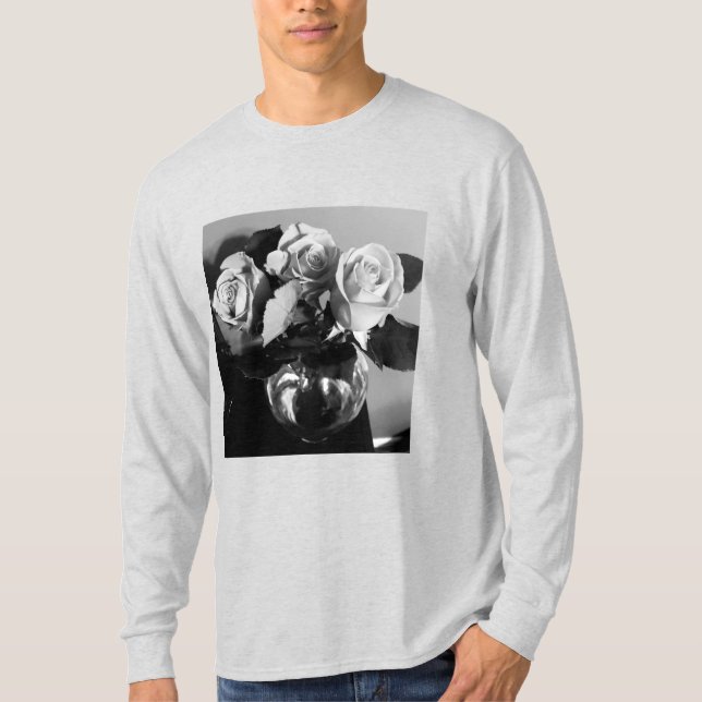 black and white rose shirt (Front)