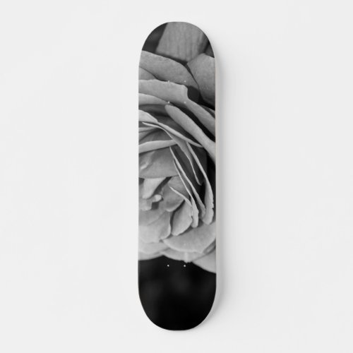 Black and White Rose Skateboard Deck
