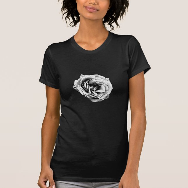 Black and White Rose T-Shirt (Front)