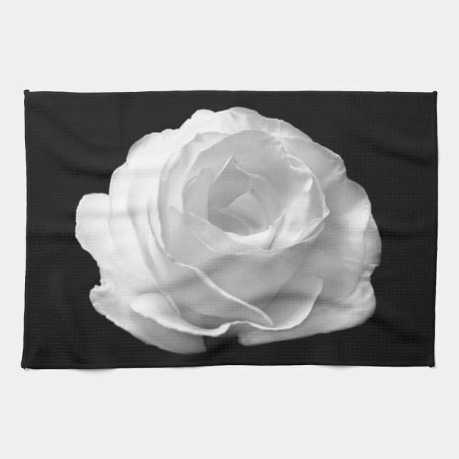 Black And White Rose Towel (Horizontal)