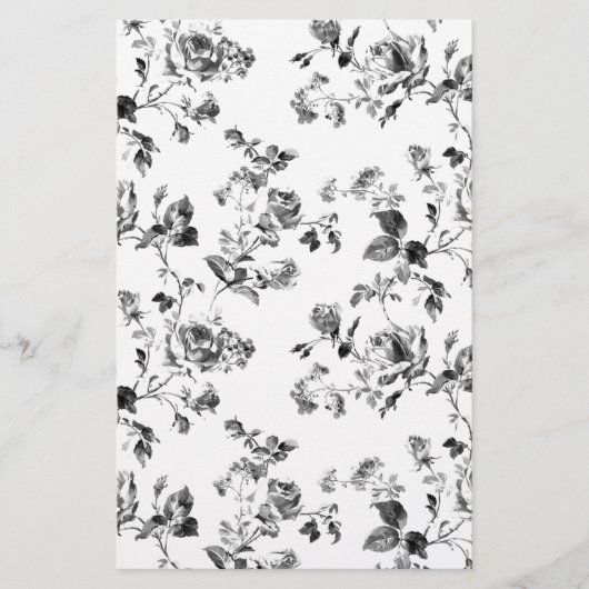 Black and White Roses Floral Pattern (Front)