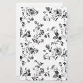 Black and White Roses Floral Pattern (Front/Back)
