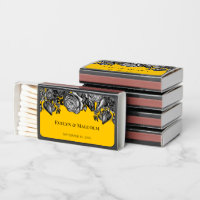 Black and White Roses Goldenrod Wedding