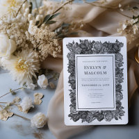 Black and White Roses Gothic Wedding