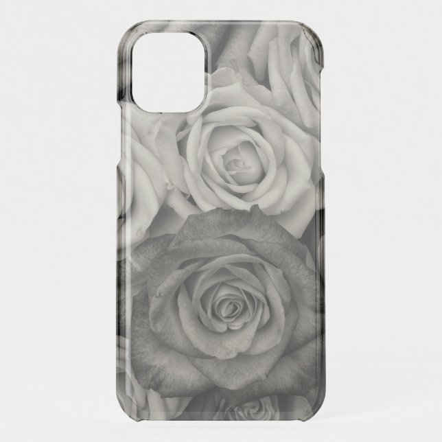 Black and White Roses Photo Uncommon iPhone Case (Back)