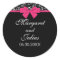 Black and White Roses Pink Bow