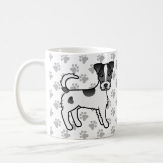 Black And White Rough Coat Parson Russell Terrier Coffee Mug