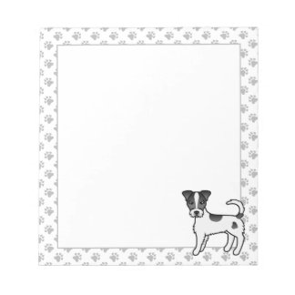 Black And White Rough Coat Parson Russell Terrier Notepad
