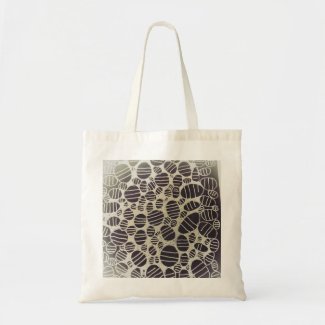 Black and white round abstract art design