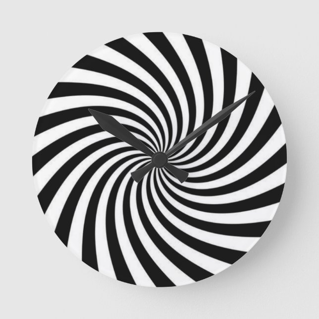 Black and white round clock (Front)