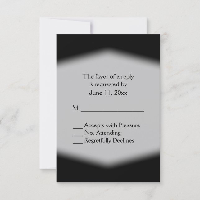 Black and White RSVP (Front)
