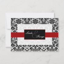 black and white rsvp cards standard 3.5 x 5
