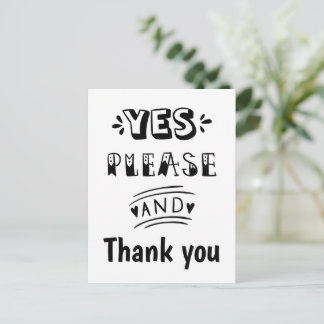 Black and White RSVP Generic Postcard