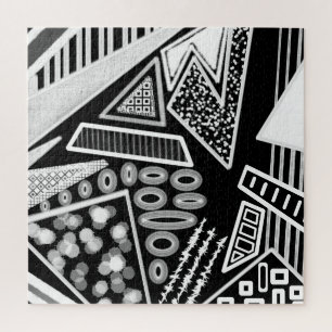 Black And White Runway Fashion Inspired Jigsaw Puzzle