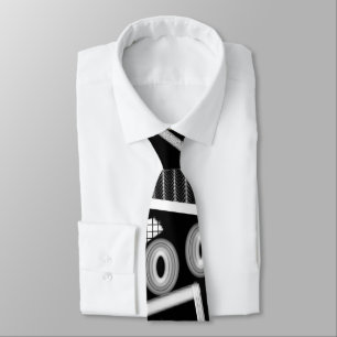 Black And White Runway Fashion Inspired Neck Tie