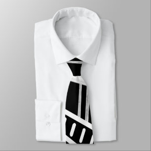 Black And White Runway Fashion Inspired Neck Tie