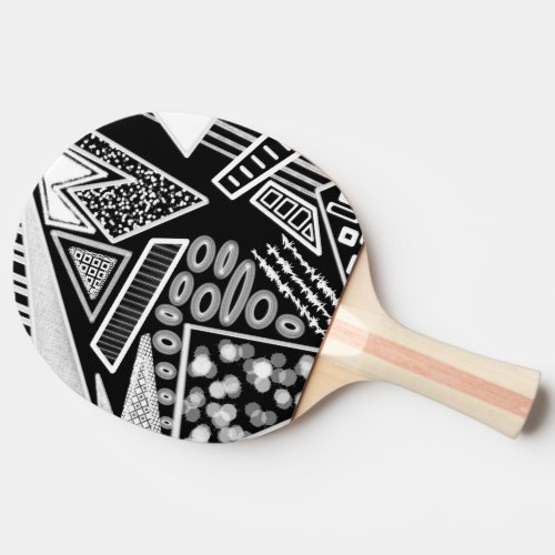 Black And White Runway Fashion Inspired Ping Pong Paddle