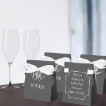 Black and White Rustic Wedding Favor Box<br><div class="desc">Inspired by the trend of chalkboard themed weddings,  here's a sweet little gift box just for you. Add your initials,  wedding date and a short thank you message on the reverse.</div>