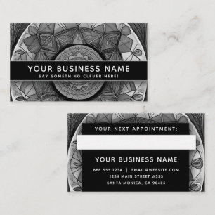 Black and White Sacred Modern Elegant Professional Appointment Card