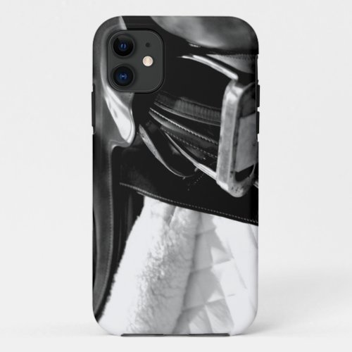 Black and White Saddle iPhone 11 Case