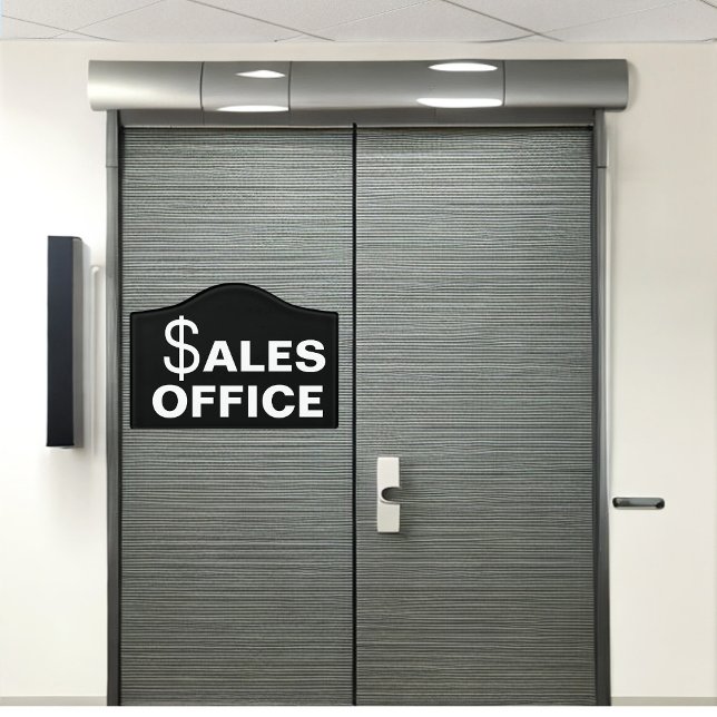 Black And White Sales Office Door Sign (Creator Uploaded)