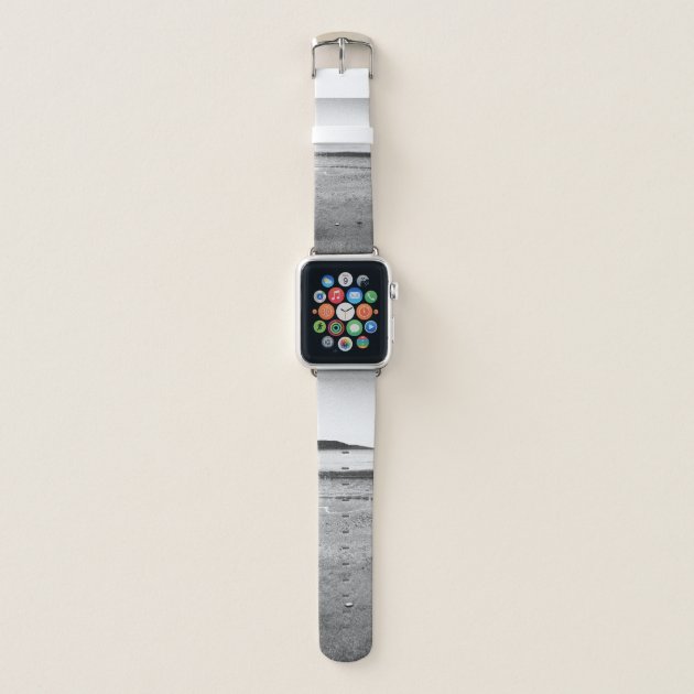 Black and White Sand Beach Apple Watch Band Zazzle