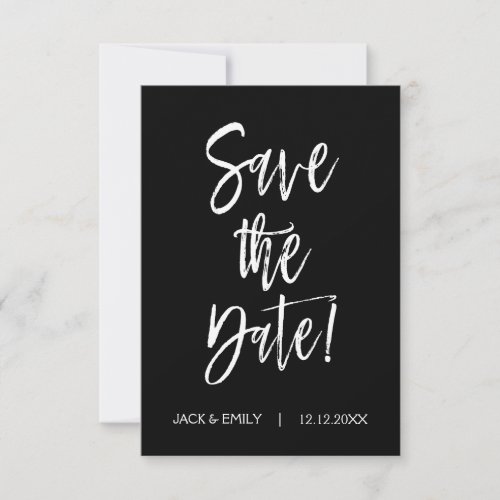 Black and White Save the Date Card