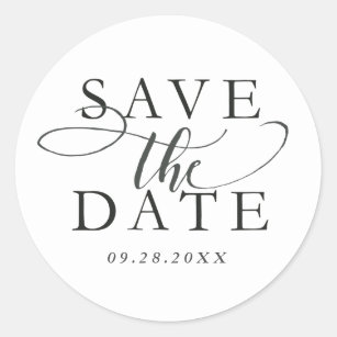  Custom Save the Date Stickers, Envelope Seals or Invitation  Stickers, F4:39 : Handmade Products