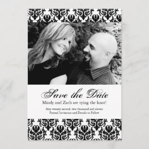 Black and White Save the Date Wedding Template