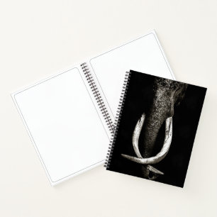 Black and White Save the Elephant Sketch Notebook