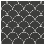 Black and White Scallop Pattern Fabric
