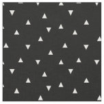 Black and White Scattered Triangles Fabric